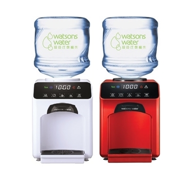 屈臣氏家居水機 - Wats-Touch冷熱水機+12公升家庭裝蒸餾水 x 10樽(電子水券)
