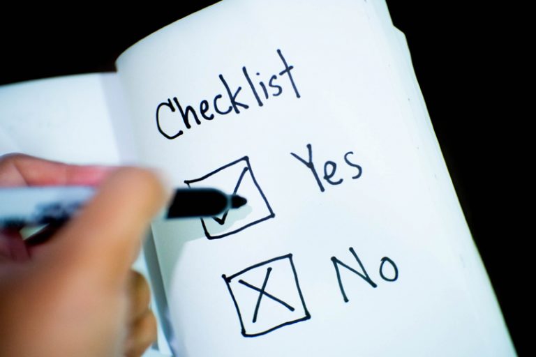 checklist自我測試