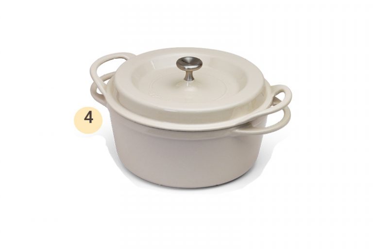 消委會．鑄鐵鍋｜4. Vermicular 琺瑯鑄鐵鍋22cm (米黃)(NBG22R)